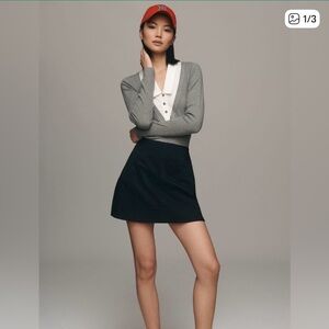 Anthropologie Black Mini Skirt